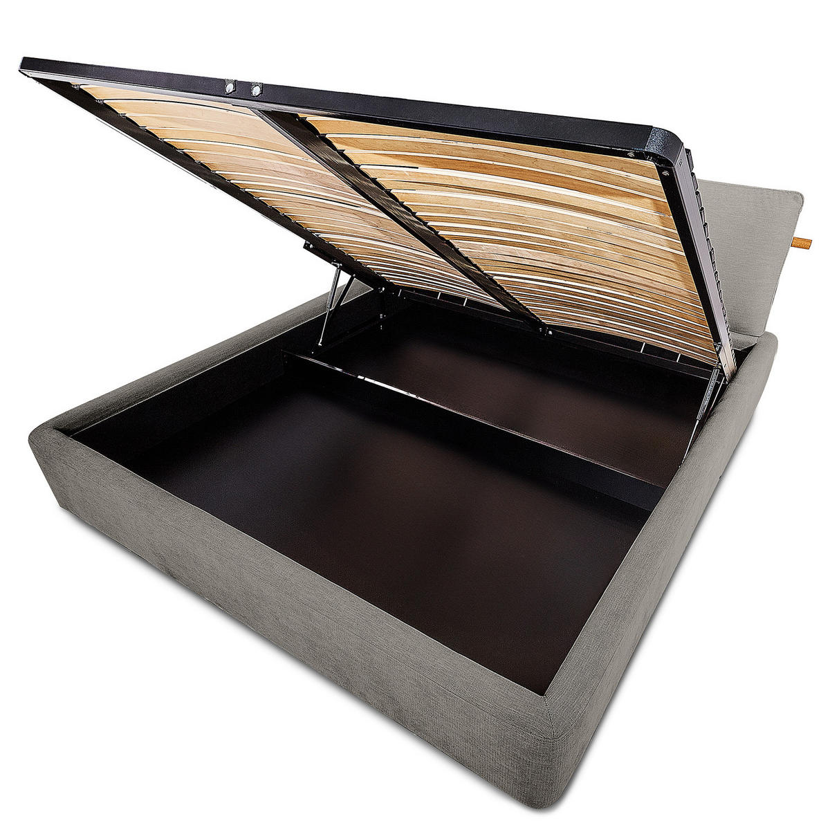 POLSTERBETT - Dunkelgrau, Textil (140/200cm) - home24