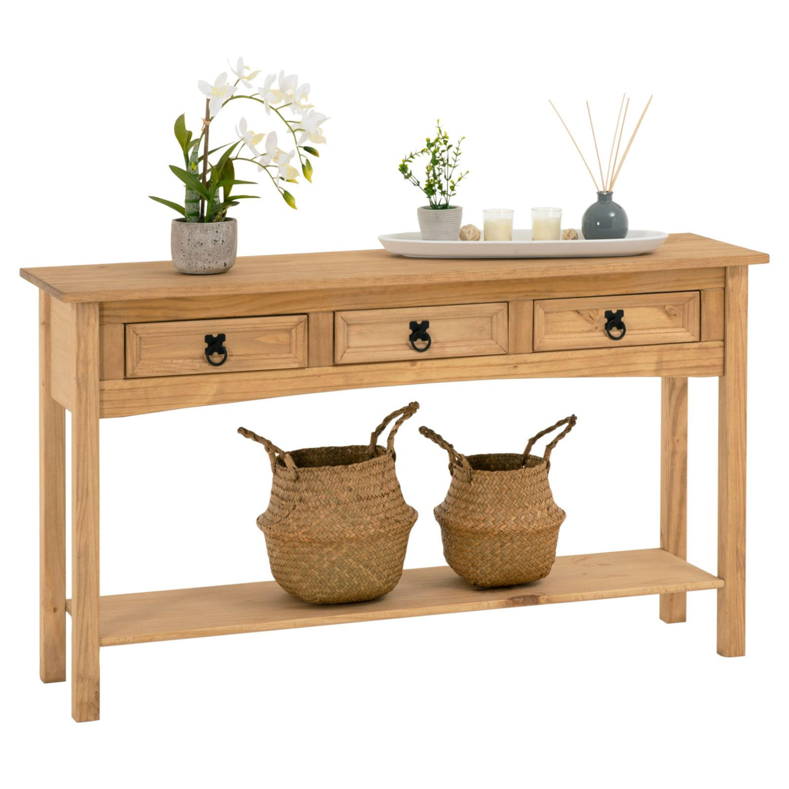 CARO-Möbel Konsolentisch Natur 126x73x35 cm