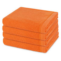 HANDTUCH Bliss 4er-Set - Orange, Textil (50/100cm) - MÖVE