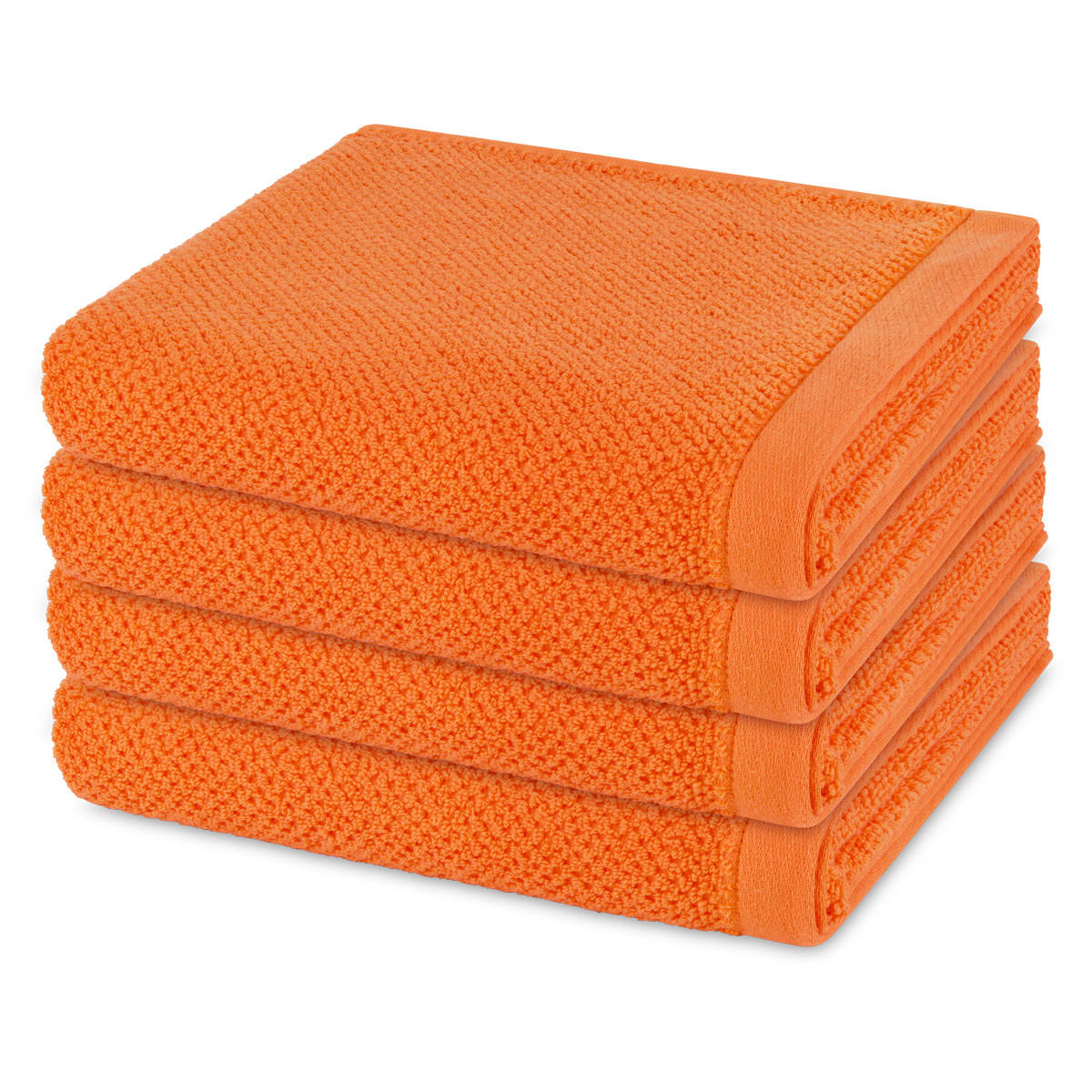 HANDTUCH Bliss 4er-Set - Orange, Textil (50/100cm) - MÖVE