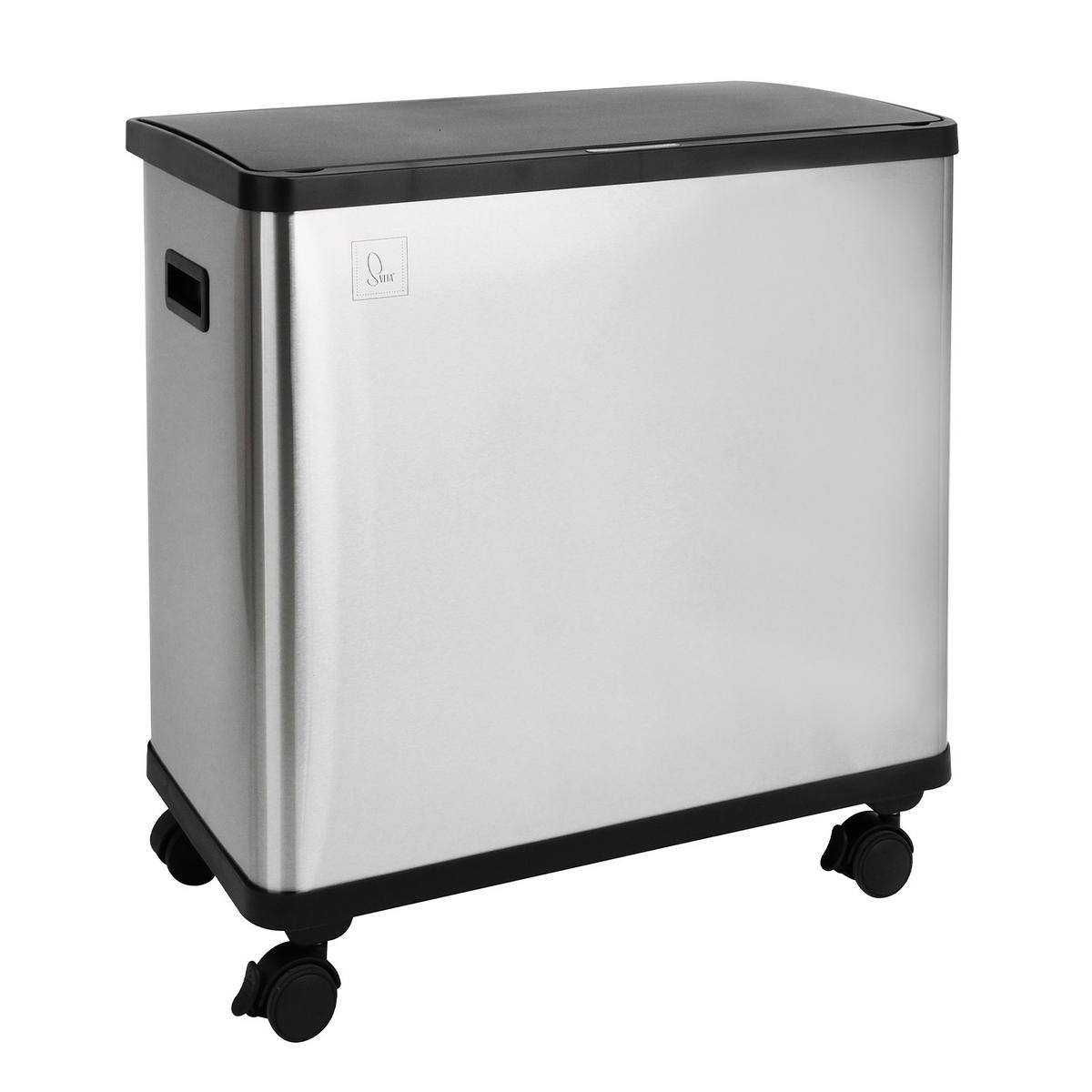 SENSORMÜLLEIMER SR3X18 54L Silber - Silberfarben, Metall (58/60/35cm) - SVITA