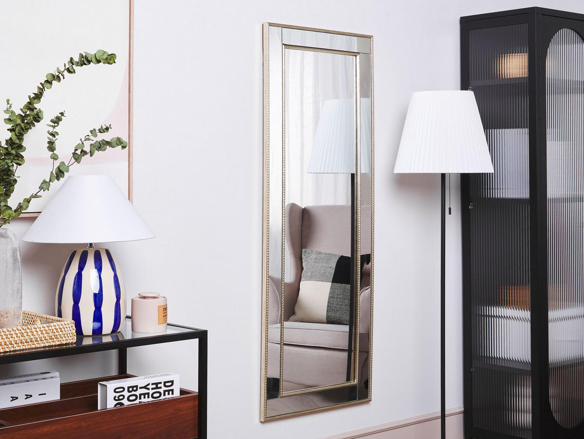 WANDSPIEGEL gold-silber rechteckig 50/130 cm Fenioux - Silberfarben/Goldfarben, Kunststoff (50/130/2cm) - Beliani