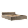 POLSTERBETT Solvo mit Stauraum 140/200 cm Taupe im Paros Stoff - Taupe/Schwarz, Holz/Holzwerkstoff (140/200cm) - AltaBeds