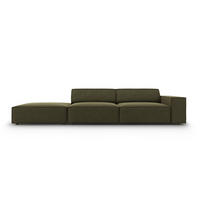SOFA Jodie aus Samt grün 3 Sitzplätze - Grün, Textil (262/70/102cm) - Micadoni