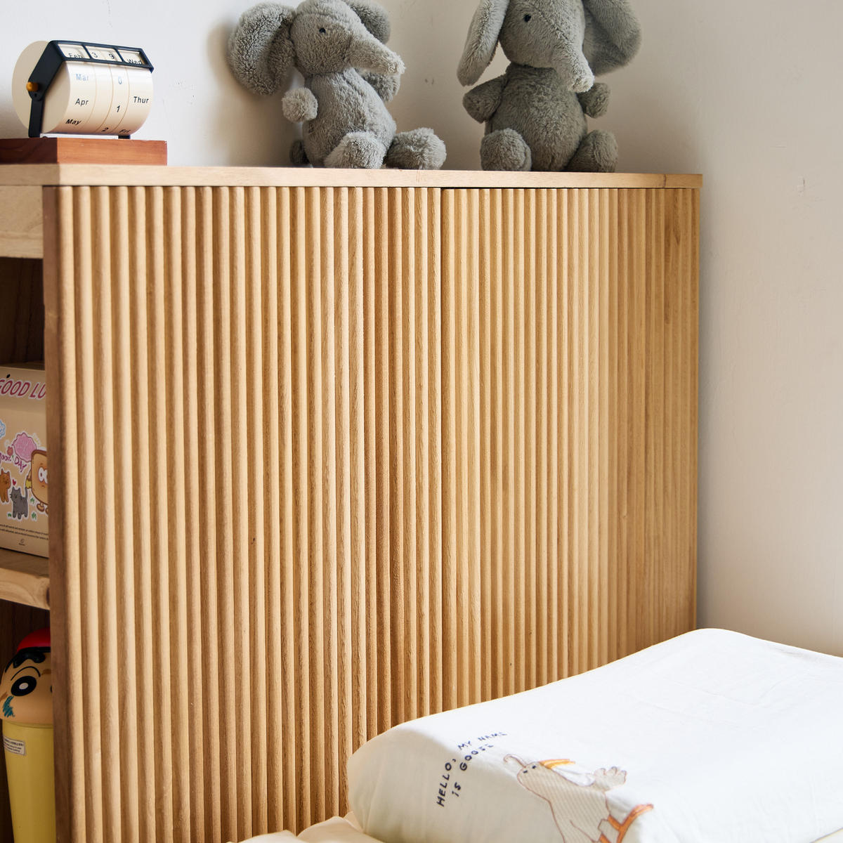 BETTKOPFTEIL Rechteckig 90 cm Holz - Braun, Holz (90/100/24cm) - Nordlys