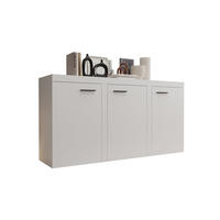 KOMMODE London LRXK mit 3 Türen, Sideboard in Farbe: Weiß, Größe: 149 x 82 x 40 cm - Weiß, Holzwerkstoff (149/82/40cm) - O-Sofa