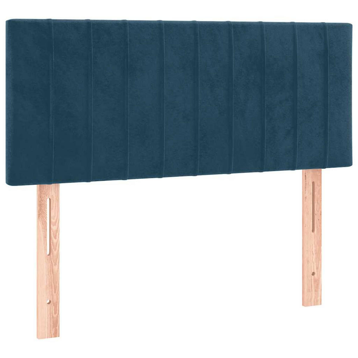 BOXSPRINGBETT 90/200 Cm Blau Samt - Blau, Textil (90/203cm) - vidaXL