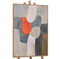 GEMÄLDE Flammende Insel Schattenfugenrahmen Eichefarben 140x100 cm - Eichefarben, Holz (140/100cm) - YS-art gallery