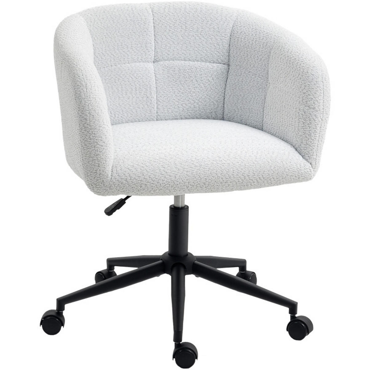 DREHSTUHL 65/59/75-85 cm in Cremeweiß mit Rollen und Höhenverstellung - Creme, Kunststoff (59/85/65cm) - Flora Grace