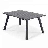 GARTENTISCH ausziehbar, Schwarz - Schwarz, Metall (145/145/74cm) - Oviala