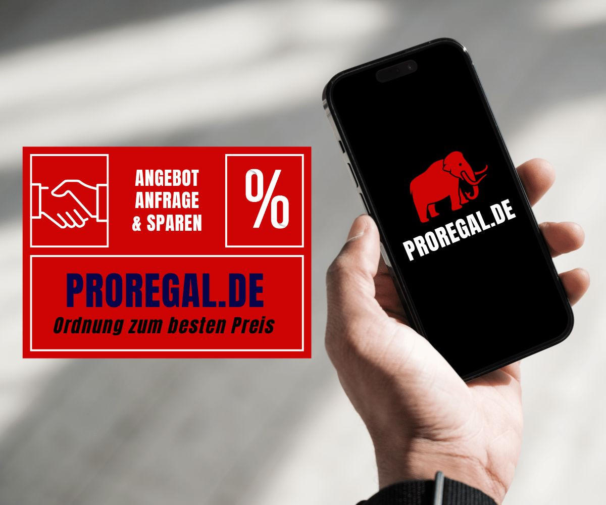 SCHWERLASTREGAL Dino 180x240x60 cm Fachlast 450kg Schwarz - Schwarz, Metall (240/180/60cm) - PROREGAL