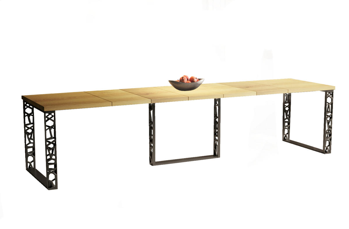 ESSTISCH Ewerest Max ausziehbar - Eichefarben, Holzwerkstoff (130/85/76cm) - Endo-Moebel