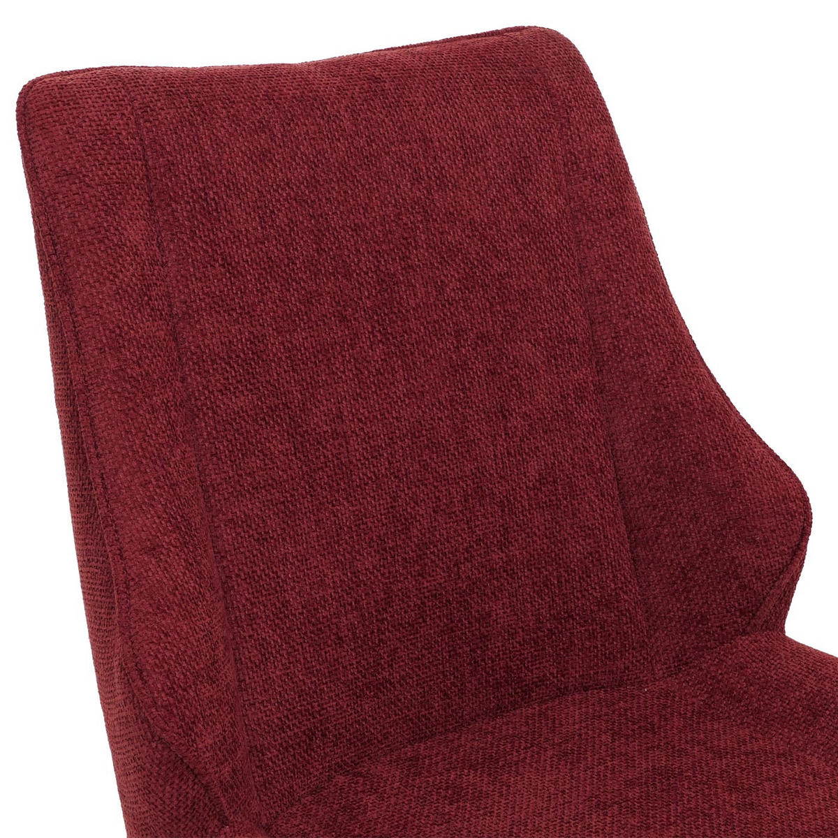 ESSZIMMERSTUHL Schwarz, Bordeaux 2er-Set - Bordeaux/Schwarz, Textil (55/88/62cm) - MCW