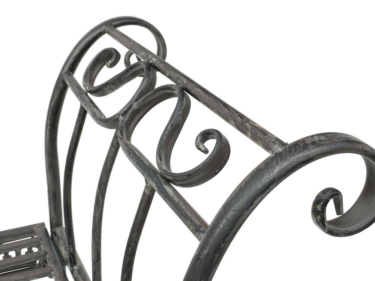 GARTENBANK ohne Rückenlehne aus Metall Braun 140 cm 96001 - Braun, Metall (45/75/140cm) - DanDiBo