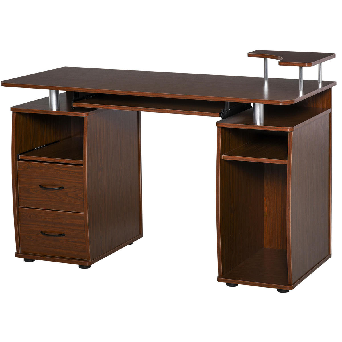 BÜROTISCH Walnussbraun 1 Stück - Walnussfarben, Holzwerkstoff (55/120/85cm) - GiPP
