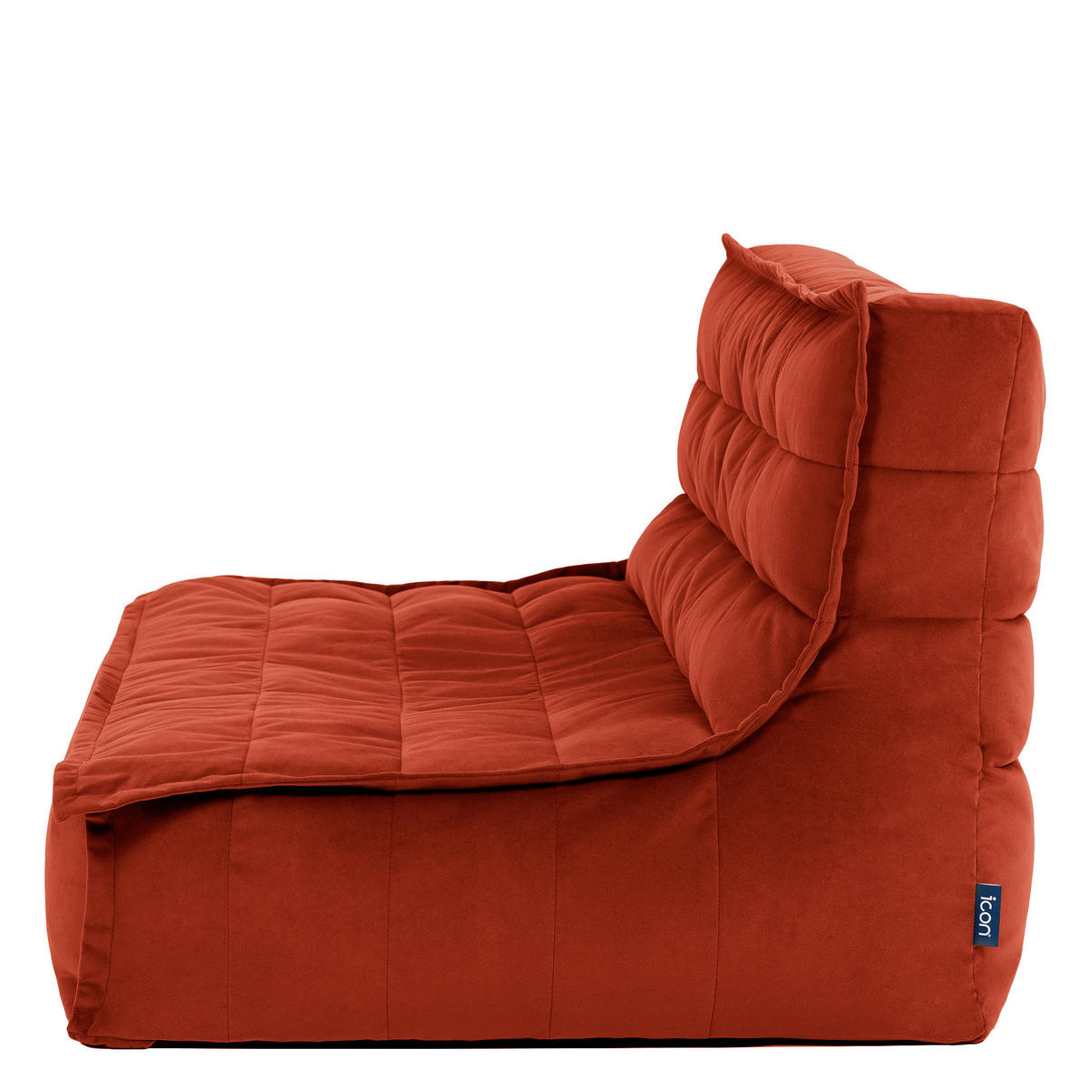 SITZSACK Sofa Kota aus Samt - Terracotta, Textil (140/72/100cm) - icon