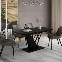 JÍDELNÍ STŮL Fenaro Černá - černá, kompozitní dřevo (80/120/77.4cm) - Vicco