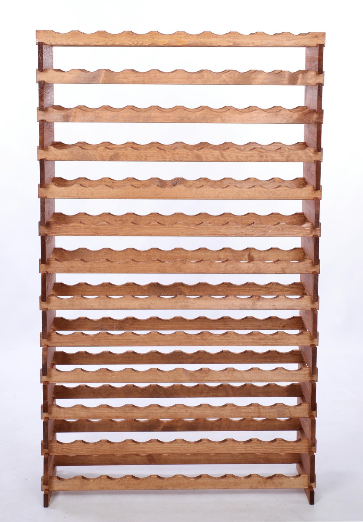 WEINREGAL VINOTECA FLEX PRO HxBxT 177x103x28cm 130 Flaschen auf 13 Ebene Braun geölt - Braun, Holz (103/177/28cm) - PROREGAL