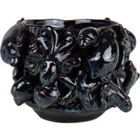 ÜBERTOPF Shells - Schwarz, Keramik (23/16/23cm) - FURNARO