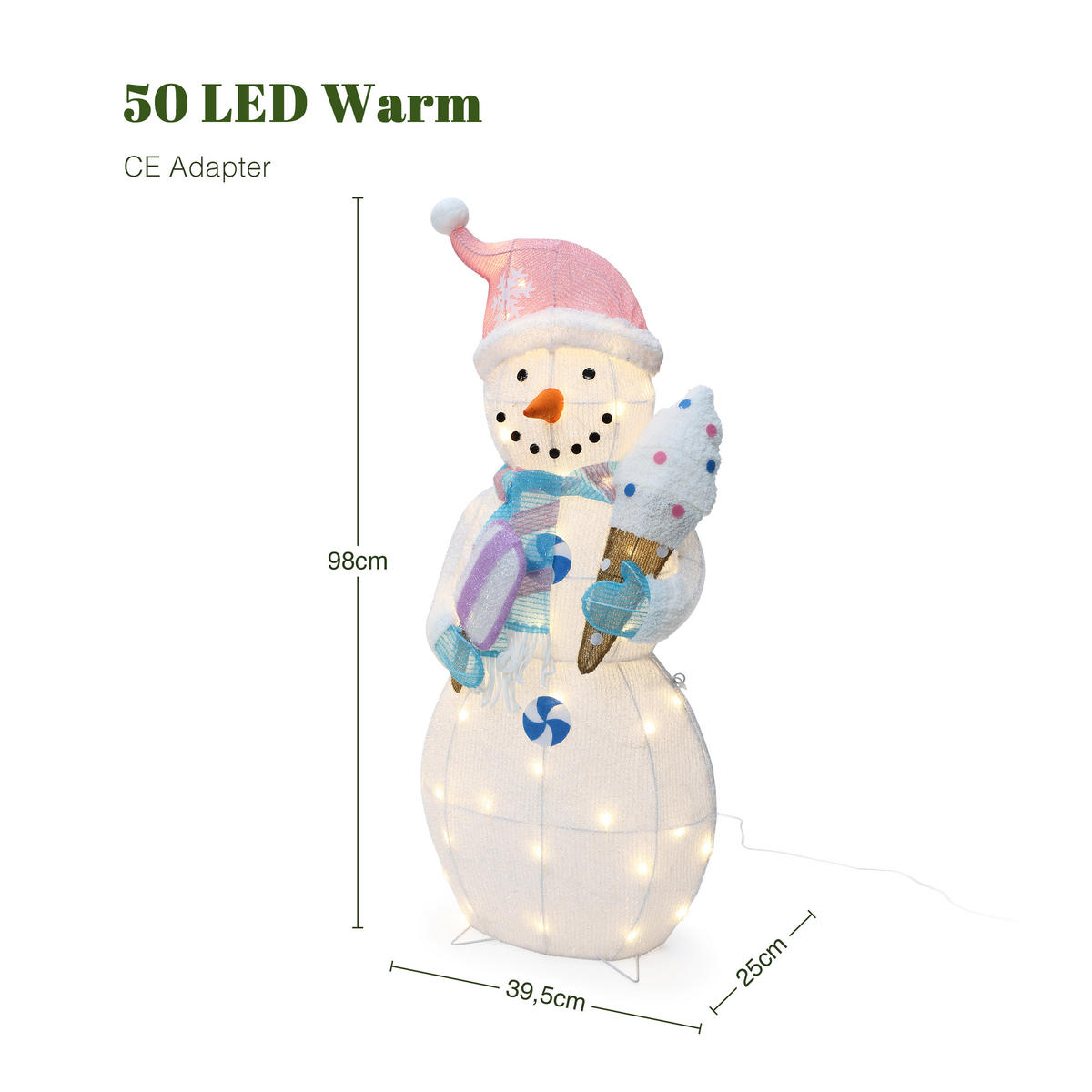 SCHNEEMANN HTHD0204 - Pink/Weiß, Kunststoff/Metall (25/98/40cm) - Hometopia