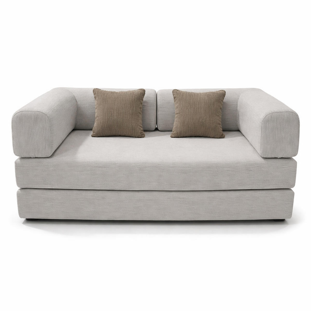 SCHLAFSOFA Kaia Weiß Braun - Weiß, Textil (180/70/100cm) - COCO Living