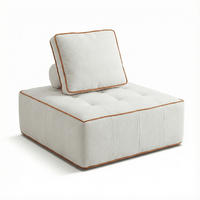 SESSEL Zen Weiß und Orange 1-Sitzer - Weiß/Orange, Textil (100/75/100cm) - COCO Living