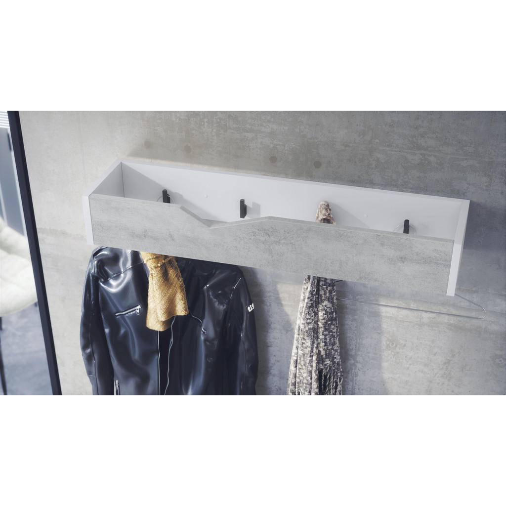 Thumbnail - Vladon Garderobenpaneel, Hellgrau, Holzwerkstoff, 83.5x12.5x21 cm, Garderobe, Garderobenpaneele, Garderobenpaneele