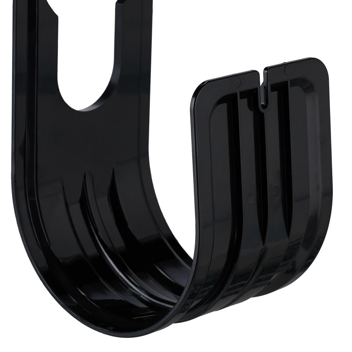 4xSCHLAUCHHALTER - Schwarz, Kunststoff (7.5/22/10cm) - Relaxdays