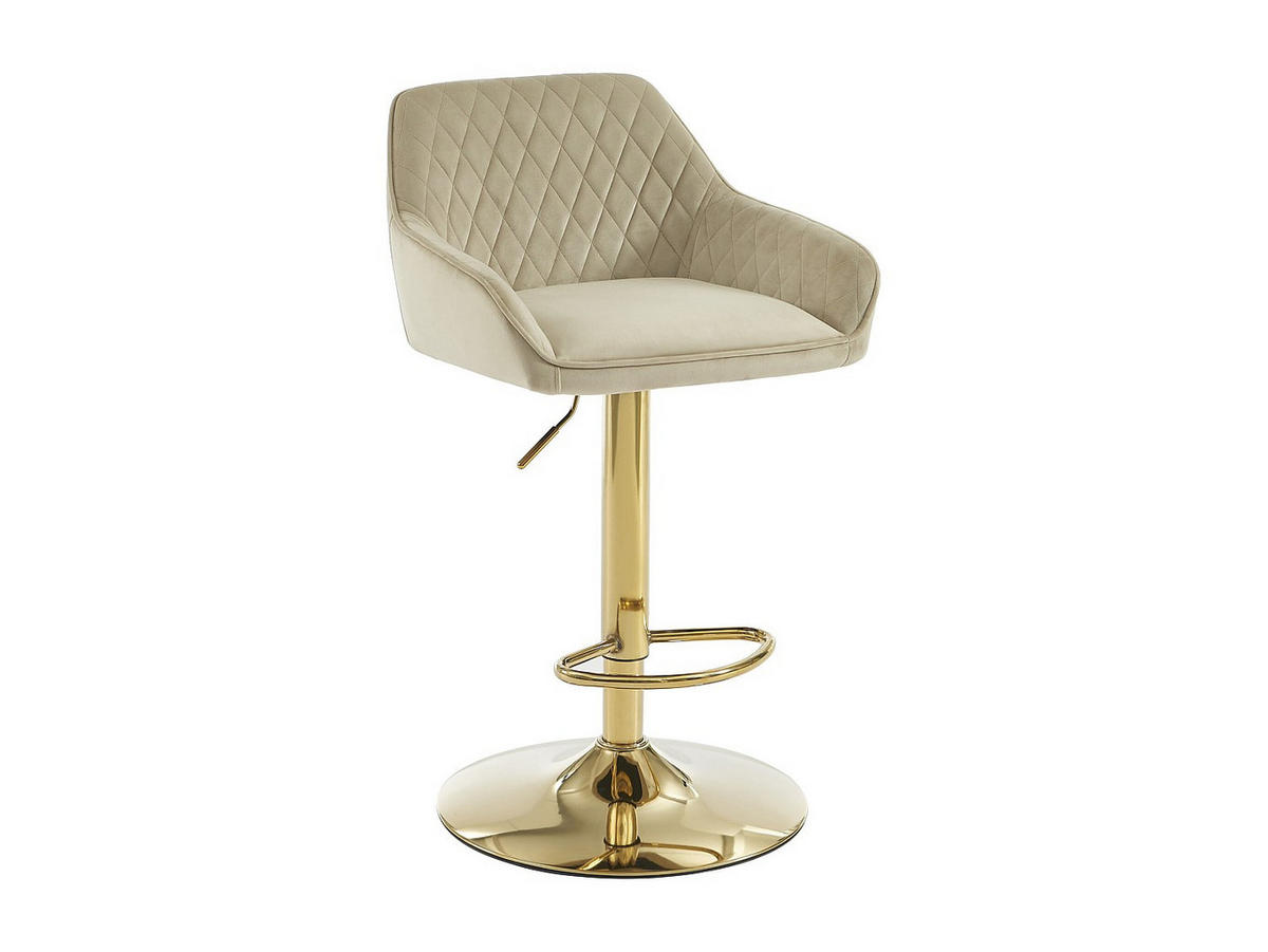 BARHOCKER - 50 cm x 53 cm - Stoff - Beige TAVOA - Beige, Textil (50/108/53cm) - Vente-Unique
