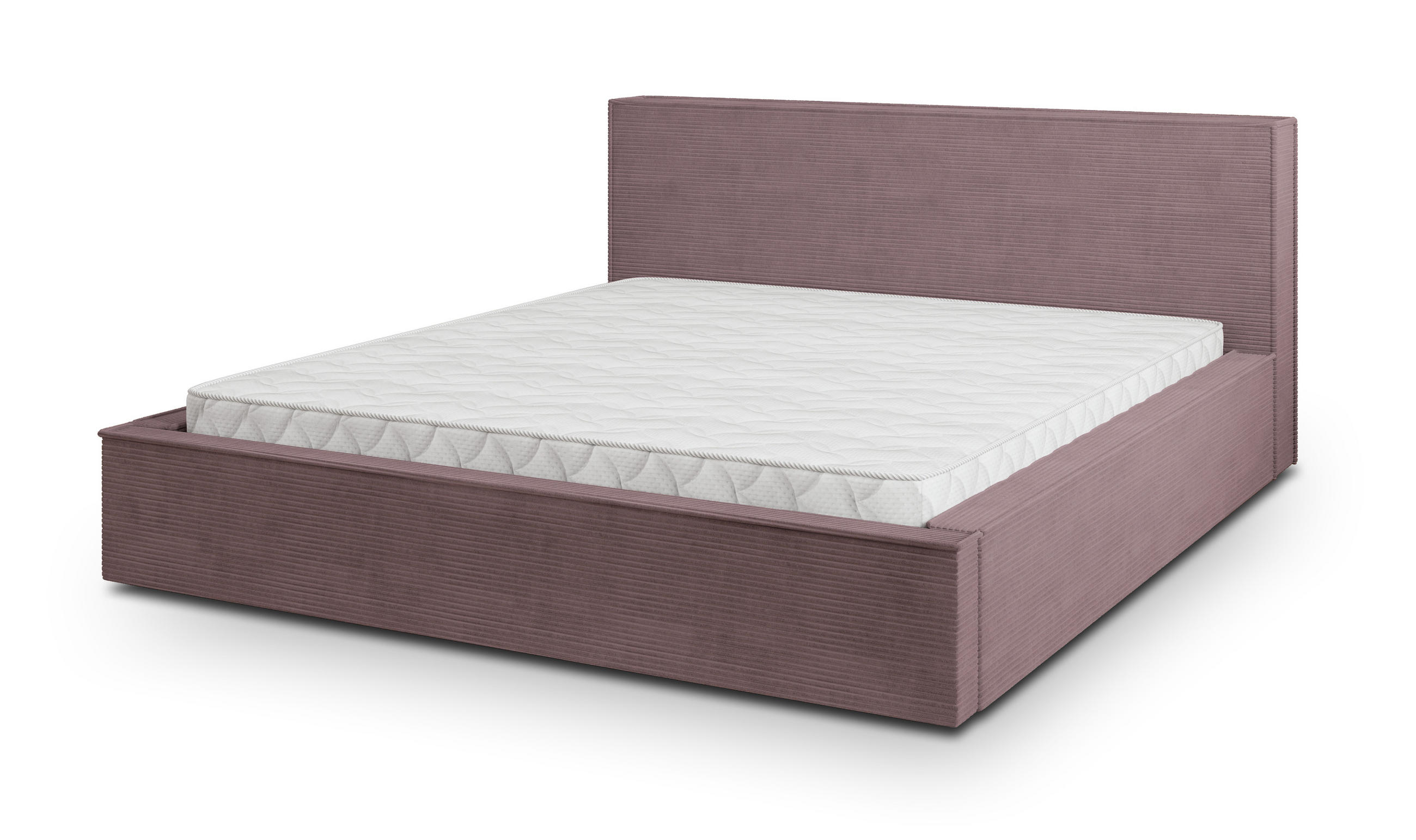 POLSTERBETT CELORA 180x200 cm mit Bettkästen - Lila - Lila, Holz (180/200cm) - MASSENO