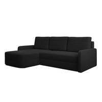 ECKSOFA L Form Nebbiolo Schwarz 250/170/88 cm – modernes Sofa fürs Wohnzimmer - Schwarz, Kunststoff/Textil (250/170cm) - AX Living