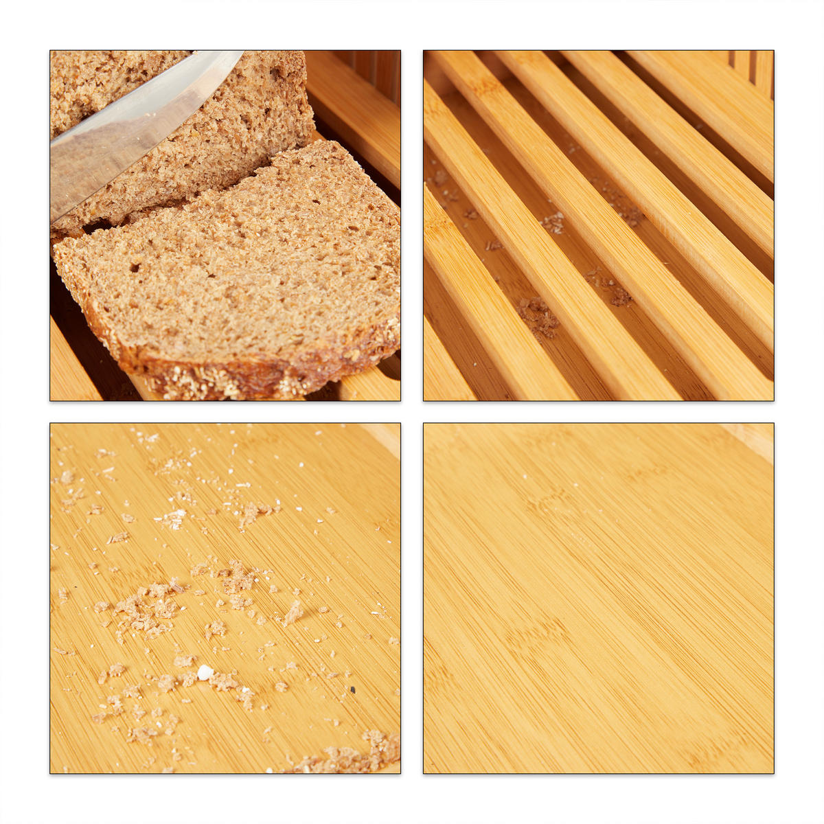 BROTSCHNEIDEHILFE - Hellbraun, Holz (23.5/31.5cm) - Relaxdays