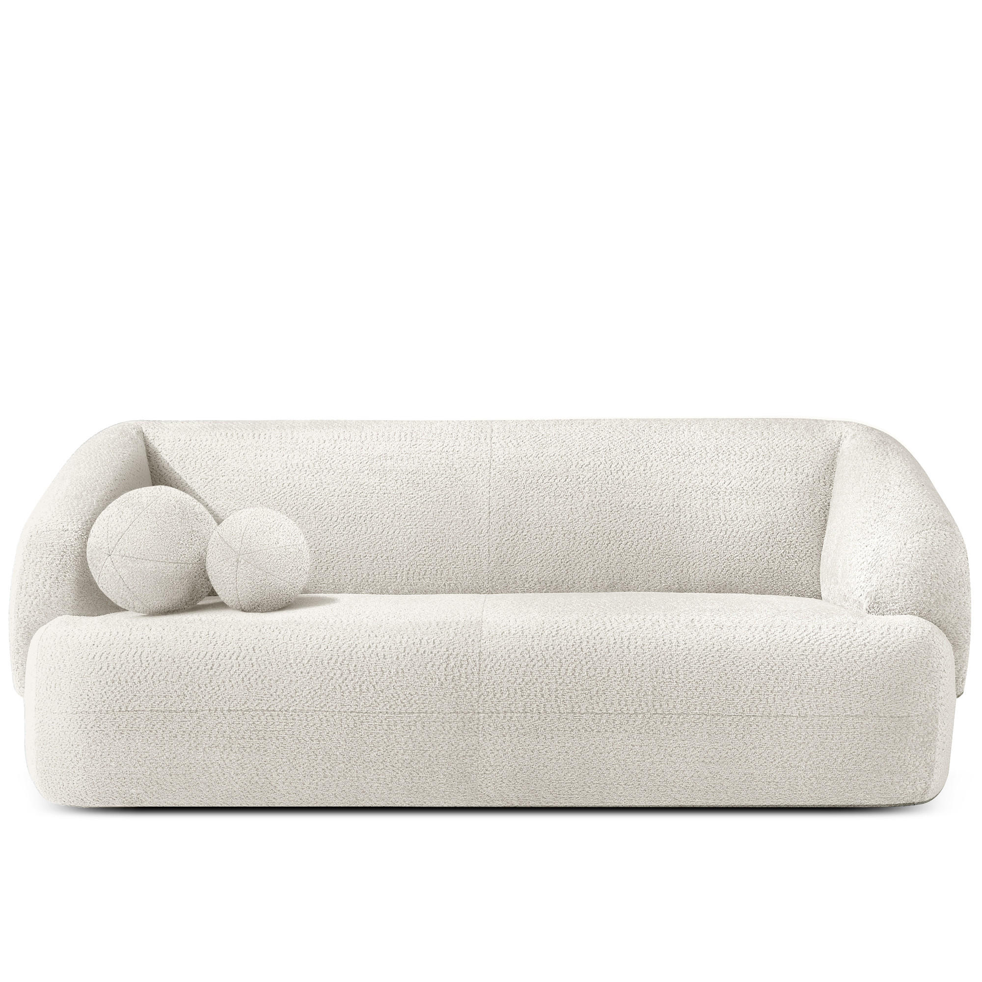 EINZELSOFA VIRA, Weiß, Chenille - Schwarz/Weiß, Holz/Holzwerkstoff (210/84/100cm) - KONSIMO®