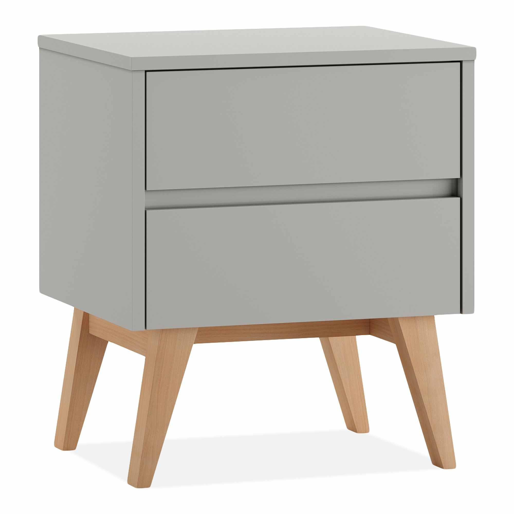 Konsimo® Nachttisch Grau 51x59x43 cm