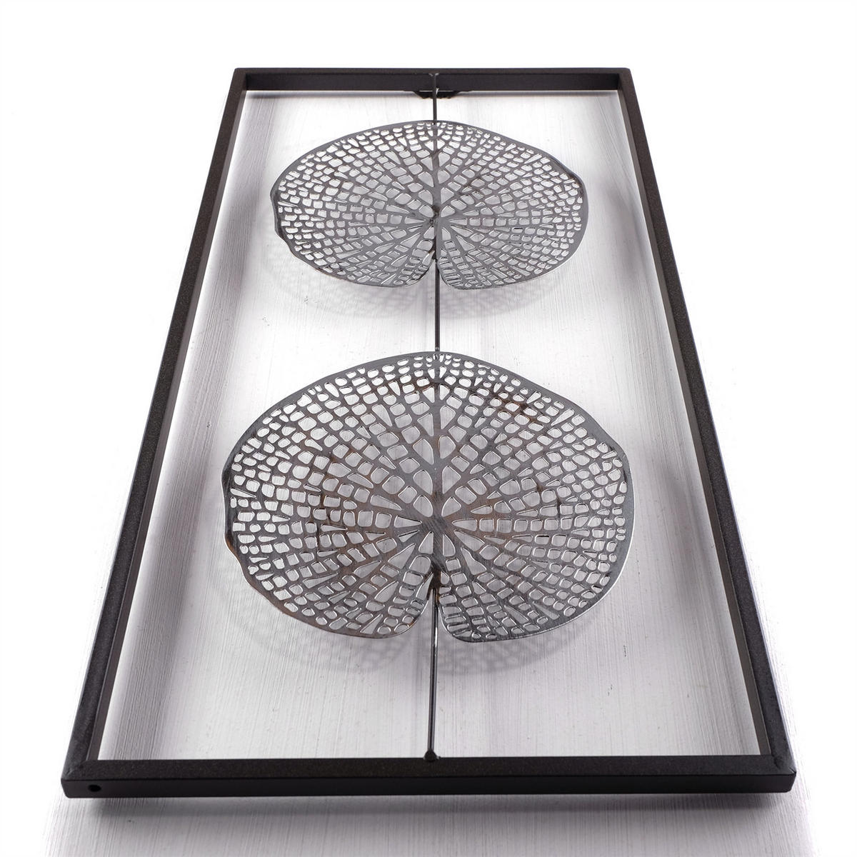 WANDBILD PURE LEAVES Metall antik-silber - Silberfarben, Metall (31/61/2cm) - DESIGN DELIGHTS