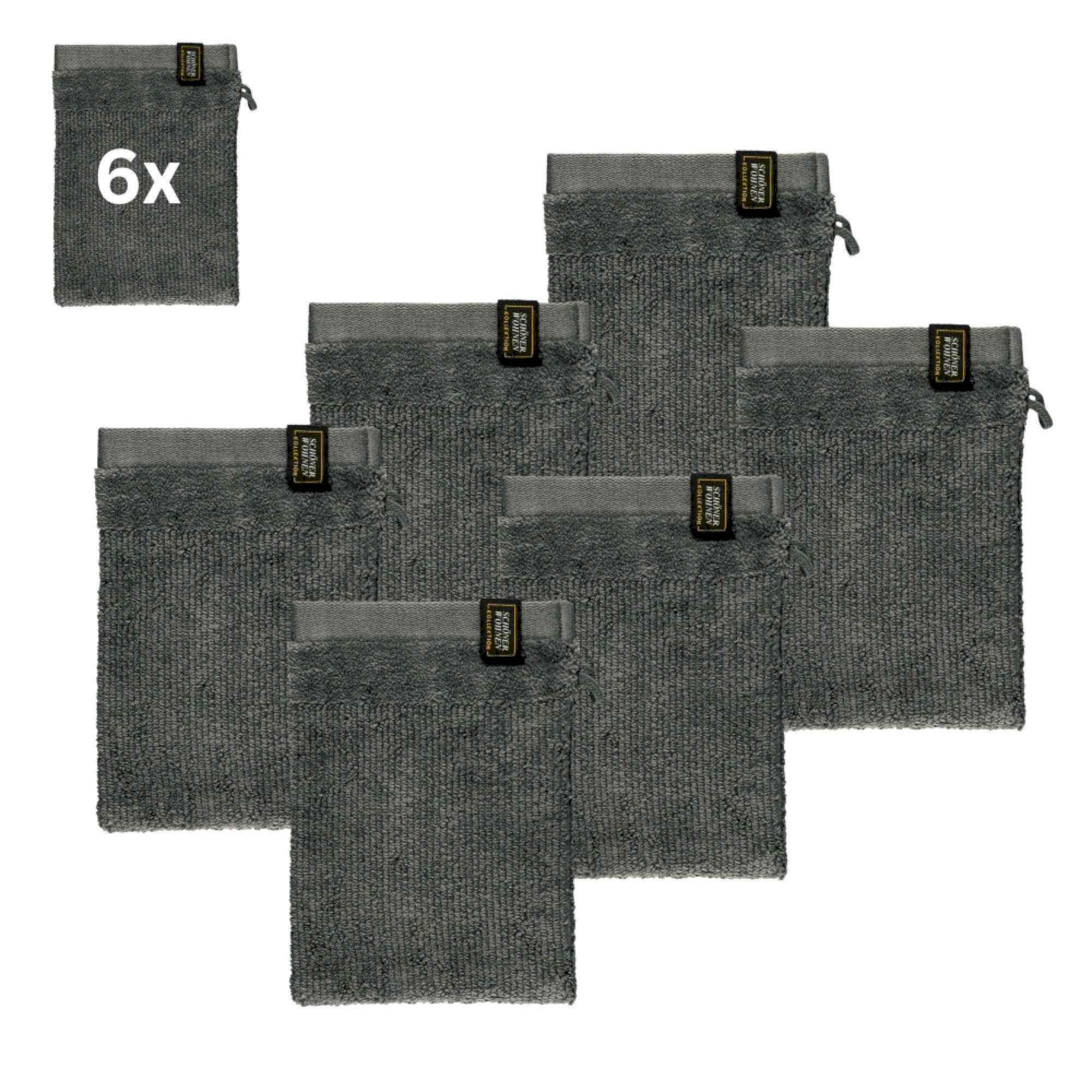 WASCHHANDSCHUH SENSE-6 - Anthrazit, Textil (16/21cm) - Schöner Wohnen