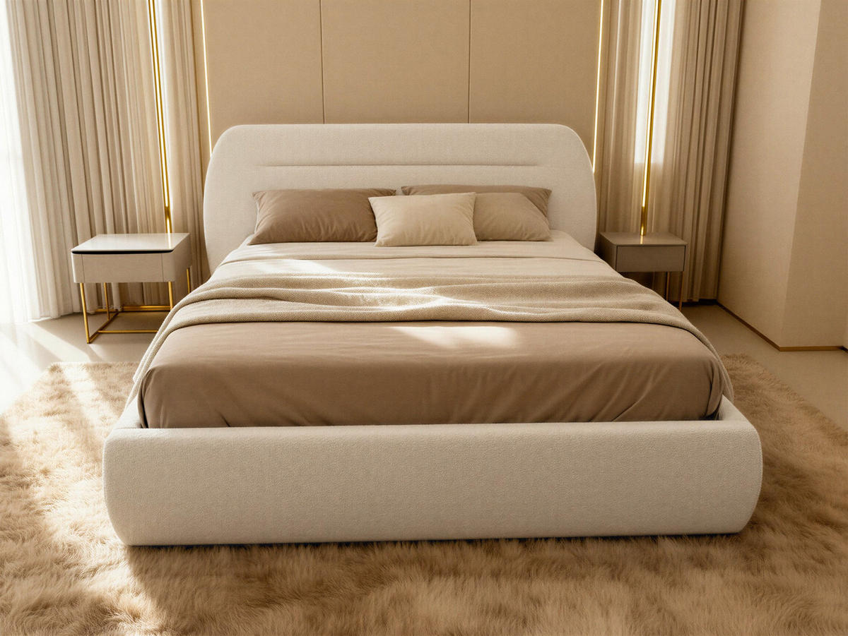 POLSTERBETT Orio - Eichefarben/Schwarz, Holz/Kunststoff (180/200cm) - Sofnet