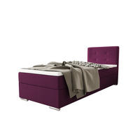 BOXBETT ZILANO 1 mit Matratze H3 und Topper 90x200 Cosmic 110 - Violett, Holz/Textil (90/200cm) - Bedante
