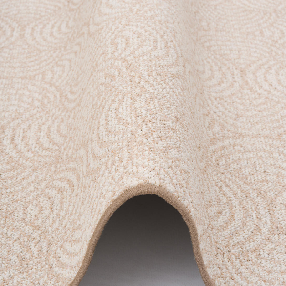 FEINSCHLINGE DESIGNER TEPPICH CIRCLE - Beige, Textil (100/100cm) - Snapstyle