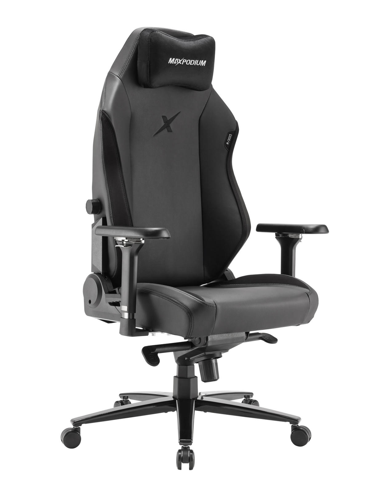 GAMING-BÜROSTUHL Heavy SMI Schwarz - Schwarz, Metall (55/137/49cm) - MaxPodium
