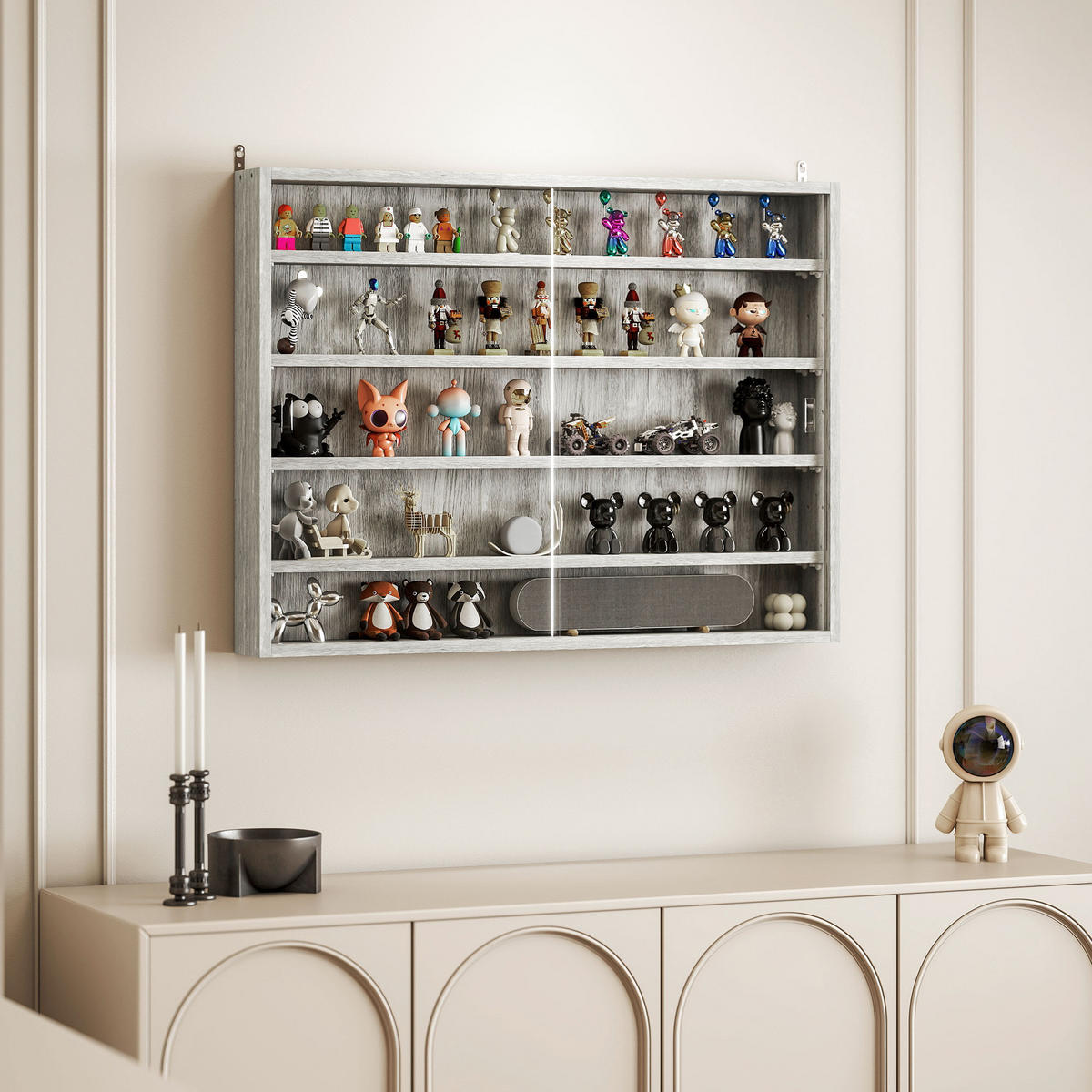 BÜCHERREGAL 80/9,5/60 cm Grau - Grau, Karton (80.01/59.69/9.53cm)