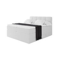BOXBETT mit Matratze H3/H4 - FAMA KING - 120x200 cm Weiß Quelle - Weiß, Holzwerkstoff (120/200cm) - ALTDECOR