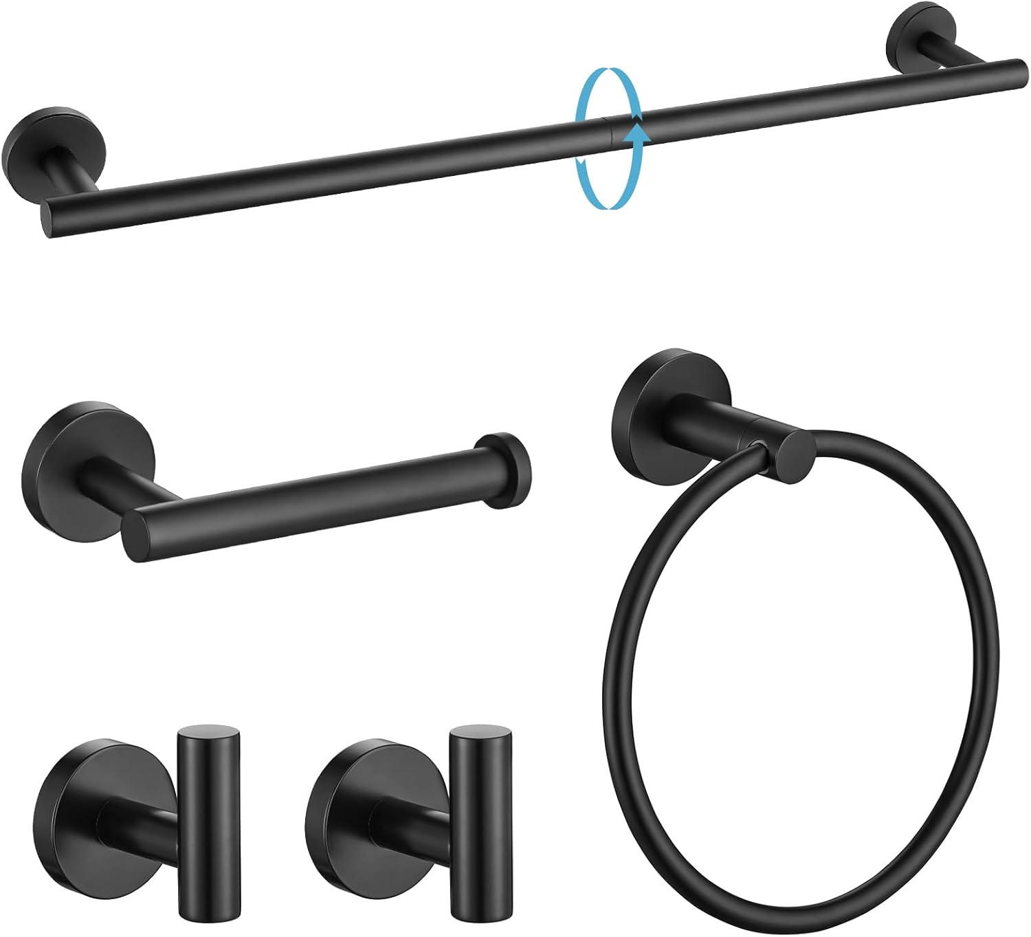 BADEZIMMER-REGAL-SET, schwarz, 34/17/6 cm - Schwarz, Metall (17/6/34cm)