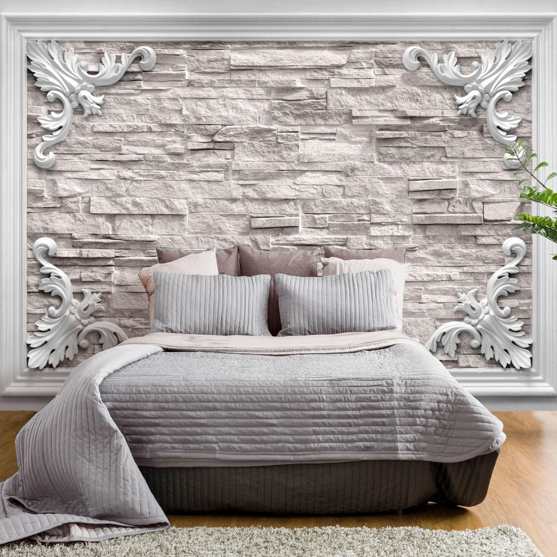 VLIESTAPETE Beige 350/245 cm - Beige/Grau, Textil (350/1cm) - KUNSTLOFT