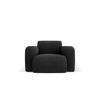 SESSEL Molino aus Chenille-Stoff schwarz - Schwarz, Textil (95/72/105cm) - Micadoni