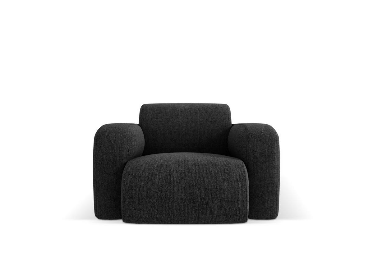 SESSEL Molino aus Chenille-Stoff schwarz - Schwarz, Textil (95/72/105cm) - Micadoni