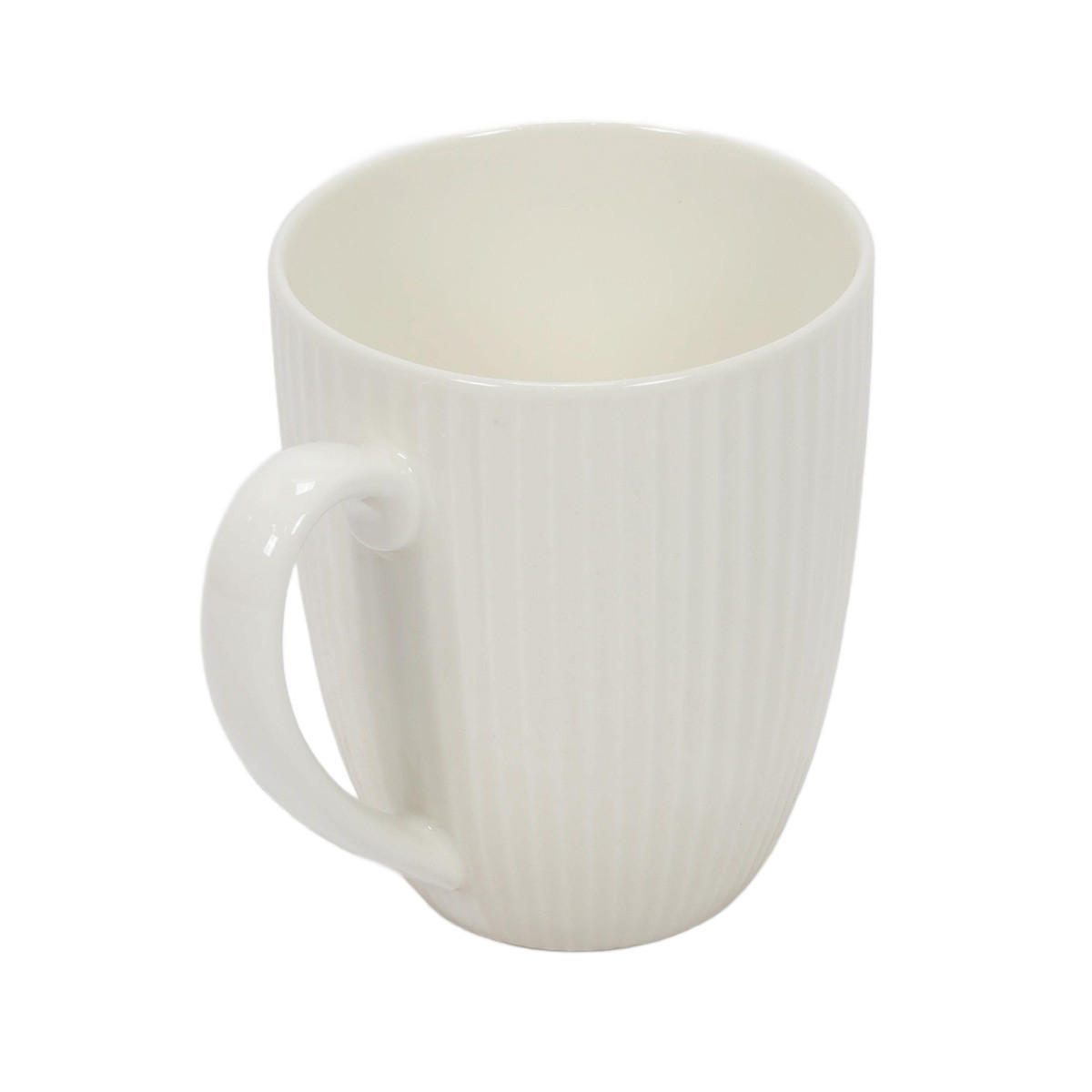 PORZELLANBECHER Weiß 370 ml 11,5/8,8/10,5 cm - Weiß, Keramik (0.37L) - Siaki