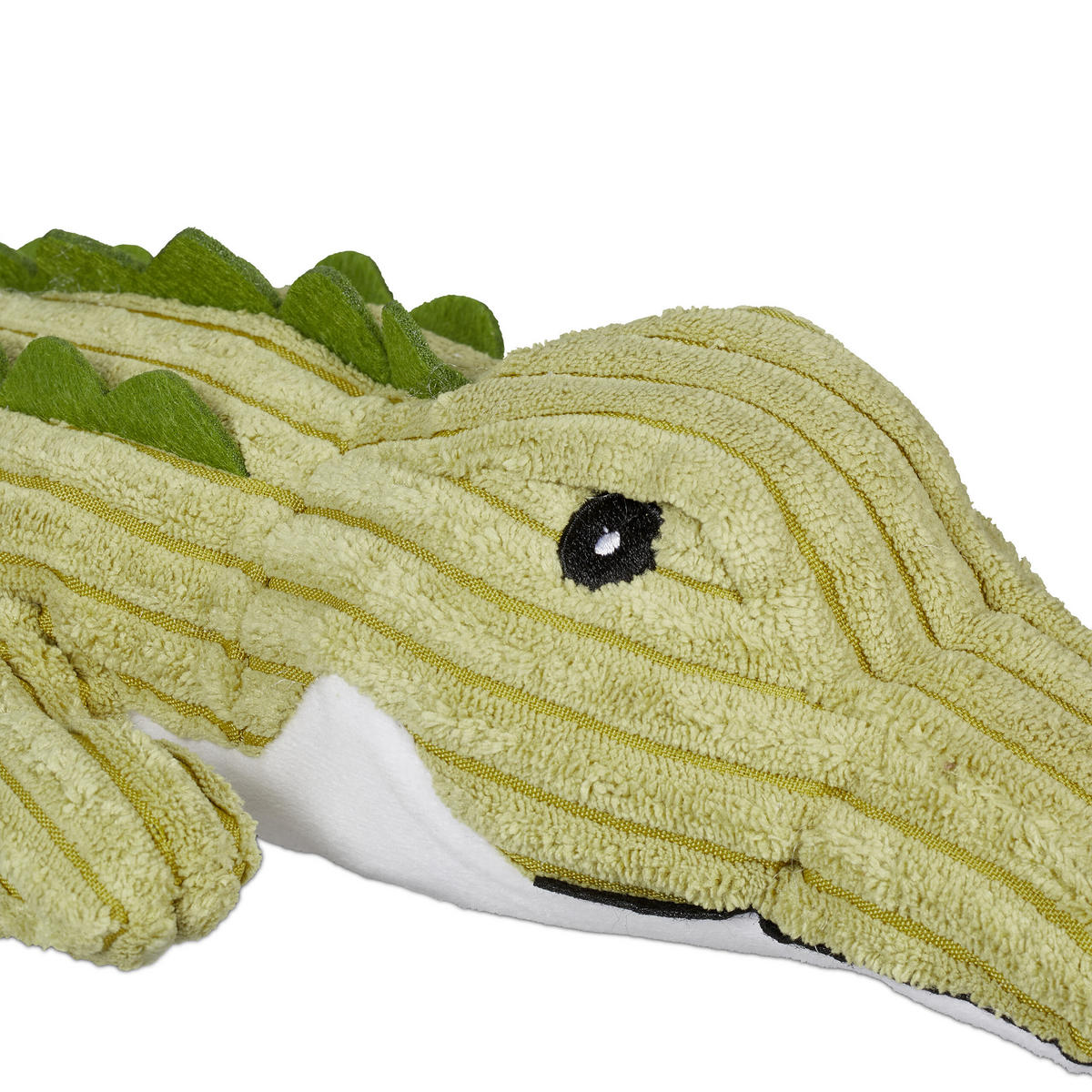 ZARÁŽKA Zelená Biela Krokodíl 8x45x16 cm - zelená, textil/plast (45/16cm) - Relaxdays