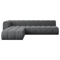 ECKSOFA modulares Sofa Darnel-L2 - 296x177x70 cm Dunkelgrau - Dunkelgrau, Holzwerkstoff/Textil (296/177cm) - ALTDECOR