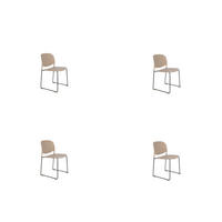 ESSZIMMERSTUHL Stacks - Braun - 52.5/48.5/80 cm - 4er-Set - Braun, Kunststoff (48.5/80/52.5cm)